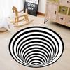 3D Vision Three-dimensional Round Home Floor Mat Trap Rug Washable Bedroom Decor Soft Carpet Anti-slip Carpets for Living Room