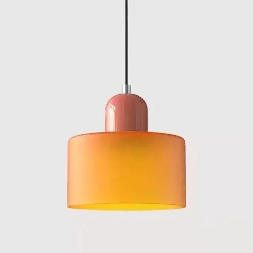 Vintage design kolorowy szklany zwis Nordic luksusowa restauracja dekoracja domu różowy pomarańczowy zielony biały zwis