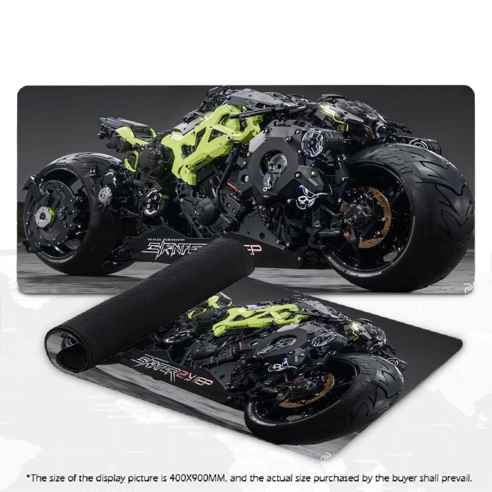 Cyberpunk Racing XXL Gaming Mouse Pad Deskmat Non-Slip Rubber Keyboard Table Mat Modified Motorcycle Pc Gaming Desk Mats Gamer