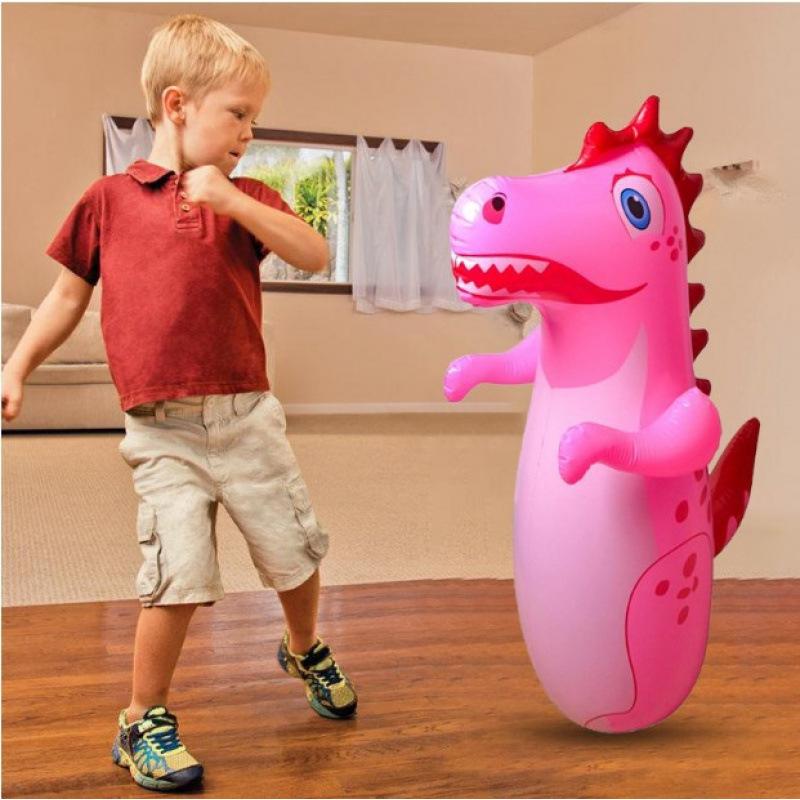 Dinosaur Inflatable Tumbler Toy Soft Safe PVC Bounce Back Design for Kids Indoor Outdoor Play Birthday Gift