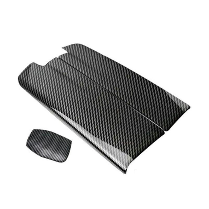 3Pcs LHD Car Center Console Armrest Box Trim Cover Carbon Fiber Style Auto Inner Decor Parts for Mercedes Benz W212 W218-2012-2017