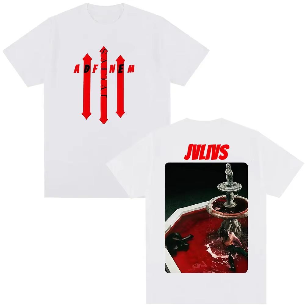 

2026 SpringSummer French Rapper SCH JVLIVS Album Tour Cotton Unisexs Shirt with Oneck Millennium Shortsleeved Shirt 4XL