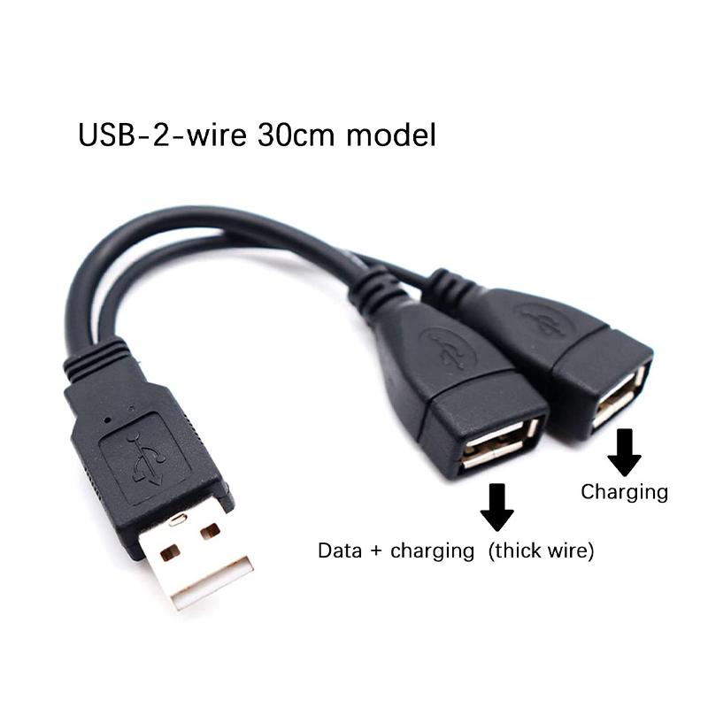 Usb 1-To-2 Male/Female Extension Cable Usb 1-To-2 Data Cable Charging Cable Wireless Fully Offline
