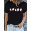 Funny Christmas Animal Owl Penguin Print Women T Shirt Short Sleeve O Neck Women Tshirt Ladies Tee Shirt Top Clothes Camisetas