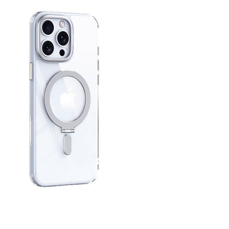 Magnetic Phone Case With Adjustable Kickstand IPhone 17 Pro Max S25 Ultra - PC Aluminum Alloy Shockproof