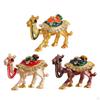 Camel Figurine Enameled Jewelry Box Case Multipurpose Alloy Art Decor Trinket Treasure