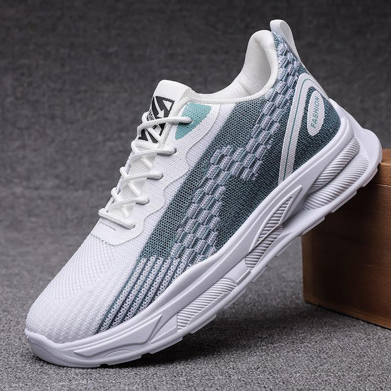 Men's shoes fly-woven breathable shoes summer new trendy shoes casual shoes soft-soled sports running shoes