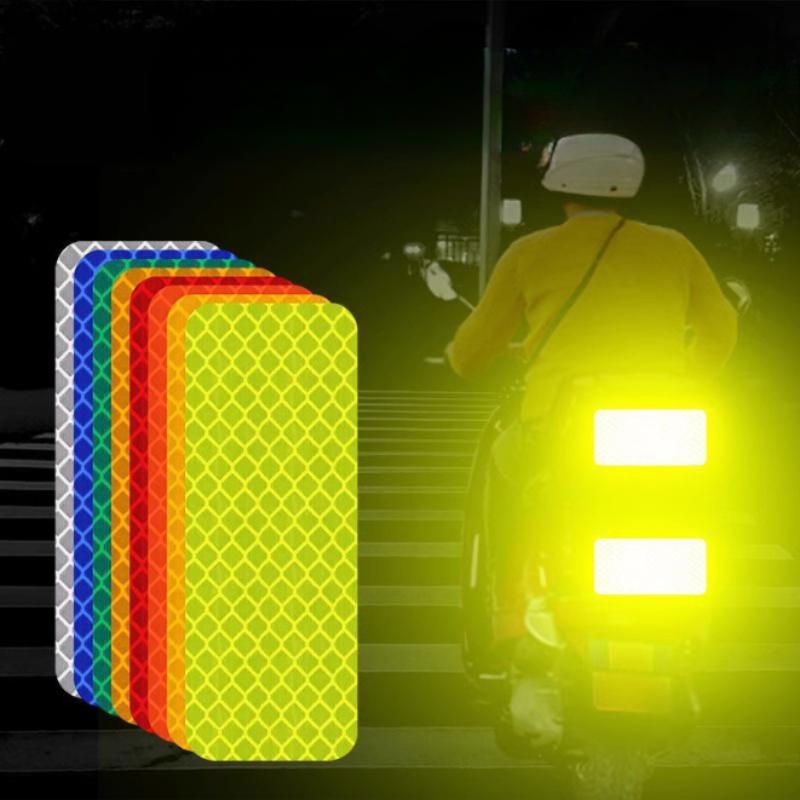 1/5/10PCS Car Bumper Reflective Stickers Reflective Warning Strip Tape Secure Reflector Stickers Decals