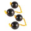 2Pcs African Rhythmic Ball Adjustable Black Comfortable African Shaker Rattle Ball for Entertaining