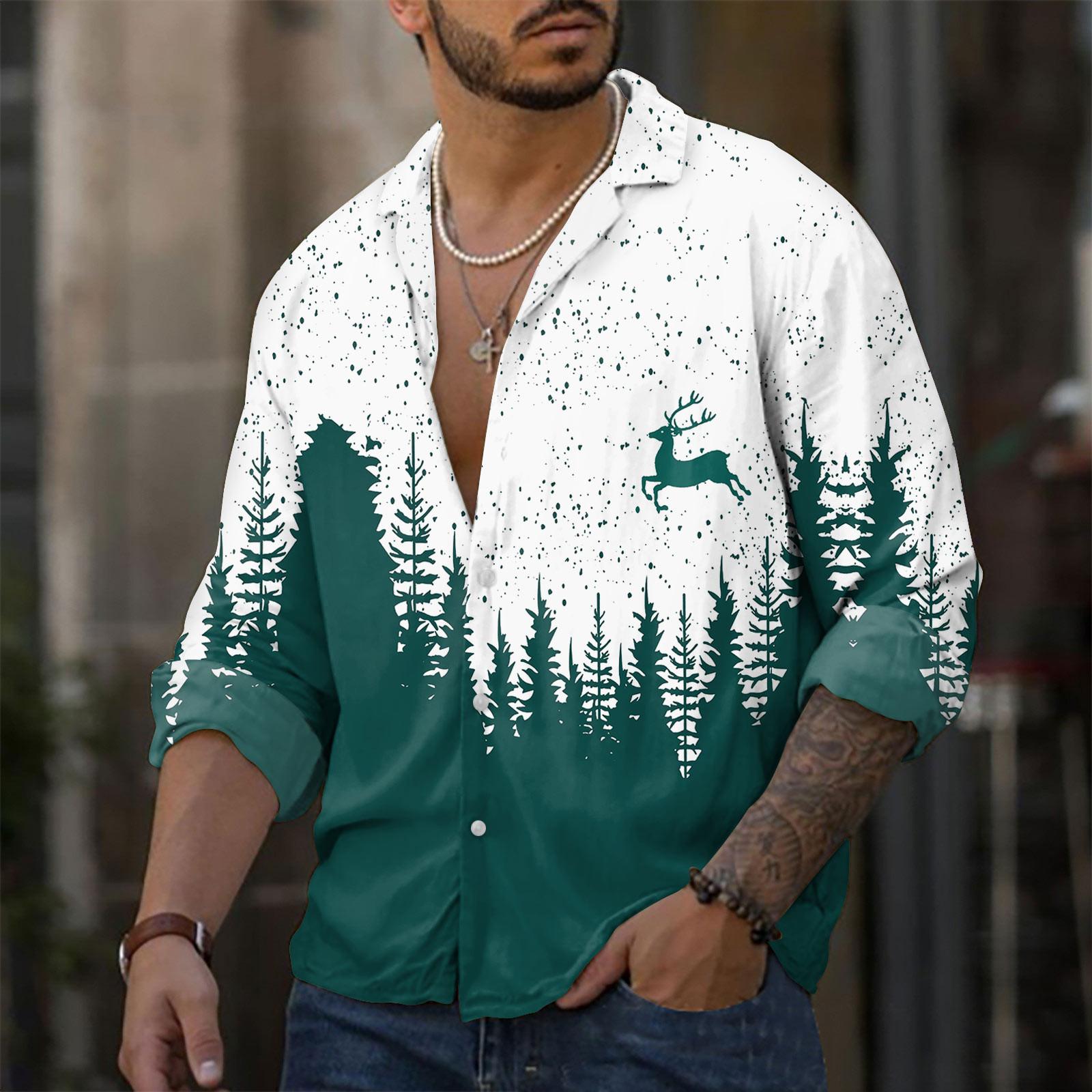 

Мужская повседневная свободная рубашка с длинными рукавами, модная рубашка с лацканами, топ XL