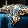 Luxury High-end Silk Leopard Print Bedding Set Soft Silk Satin Queen King Duvet Cover Sheet or Fitted Sheet Combination Set Gift