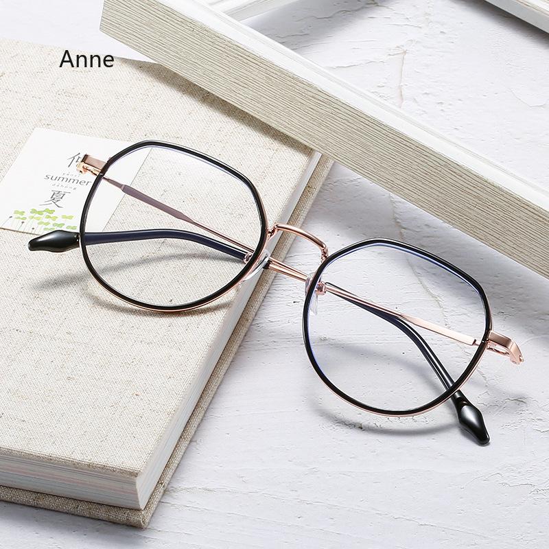 Metal Eyewear Frames Myopia Glasses Men Women Vintage Retro Optical Glasses Anti Blue Light Transparent Spectacle Frames
