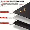 Barbecue Stove Mat Outdoor BBQ Fireproof Pad Reusable High Temperature Resistant Fire Pot Barbecue Fireproof Mat Easy Clean