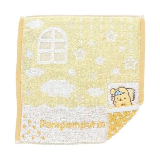 Marushin Mini Towel Sanrio Pom Pom Purin Ofton Purin 100% Cotton Antibacterial and Deodorizing Hand Towel Handkerchief Present Gift Birthday