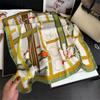 70X70cm Shawl Fashion Beach Sunscreen Silk Scarves  New Europe America Kerchief Popular Print Square Bandanna Sunscreen Wrap