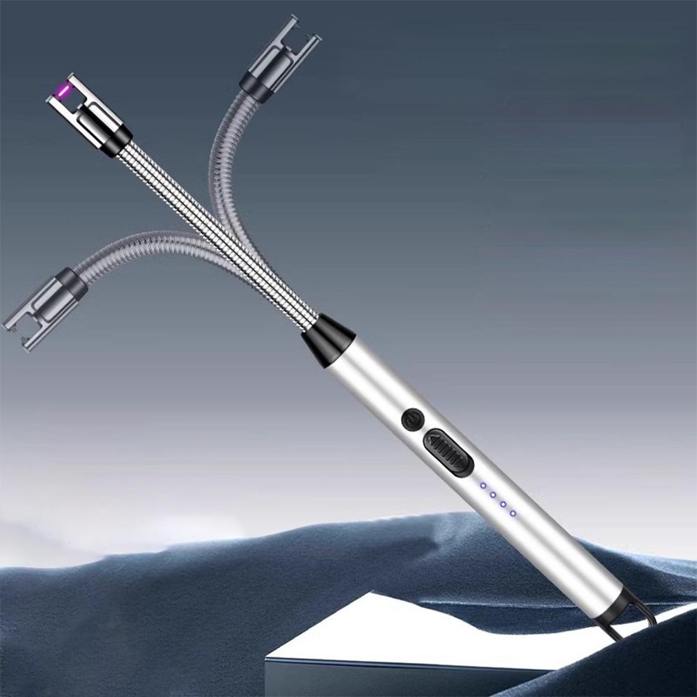 Kitchen USB Electric Arc Lighter Rechargeable Windproof BBQ Flameless Plasma Candle Long Lighters Hose Gas Stove Ignition Gun