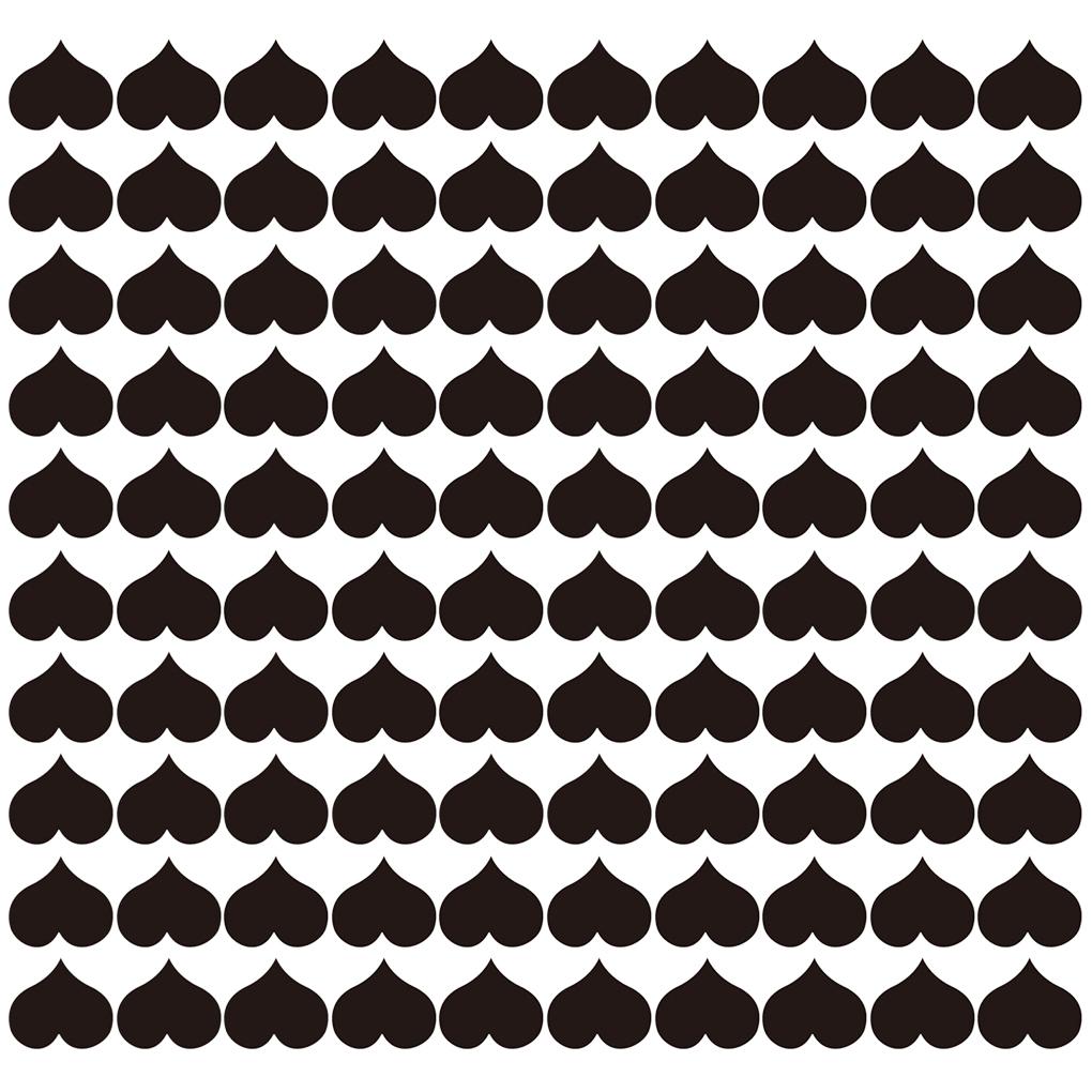 100Pcs Wall Decoration Mirror Acrylic Heart Sticker Self-adhesive 3D Decal for Kids Bedroom Living Room