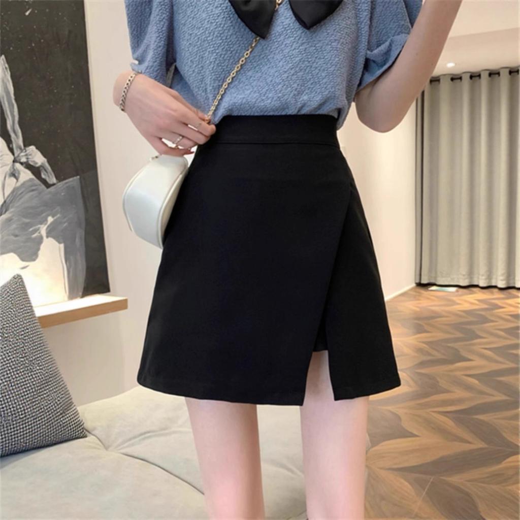 Women's High Waist A Line Slit Bodycon Mini Skirt Casual Fall Pencil Skirt Short