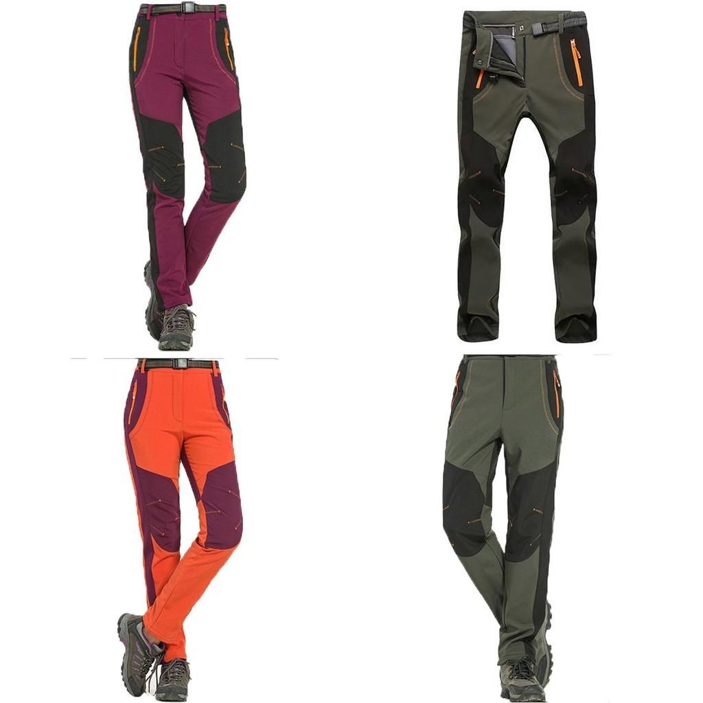 Men's Women's Warm Outdoor Hiking Ski Pants With Cozy Fleece And Waterproof Fabric
