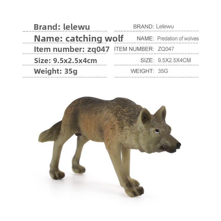 Wildtier Wolf PVC Modellset mit statischem Design für pädagogisches Kinderspiel