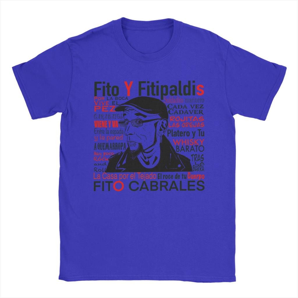 Fito  Fitipaldis  A Puerta Cerrada Album TShirt Men  Casual Cotton Tee Shirt Round Neck Short Sleeve T Shirts Printed Clothes