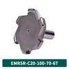 KM12 Right-Angle Milling Arbor with R0.8 Cutter Head, C20 Straight Shank, and C16 R5 Head for Turret Milling Machine