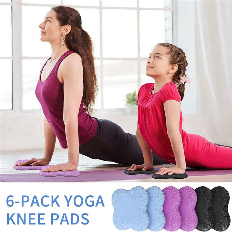 Classy-6 Pcs Yoga Pads Extra Thick Kneeling Pad Anti Slipping Knee Cushion Support Pad For Yoga Exercise Meditation Workout