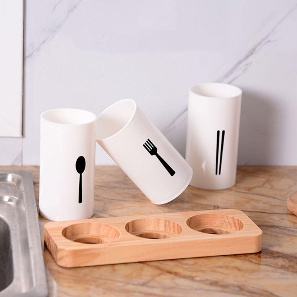 High-grade Chopstick Storage Holder White Flatware Organizer Chopsticks Storage Rack  Countertop