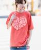 [VERBESSERT] [SEITENSTÄNDER] Drip Logo Herz Pigment Kurzarm-T-Shirt