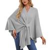 Women's Elegant Solid Color Shawl Cape Coat 2024