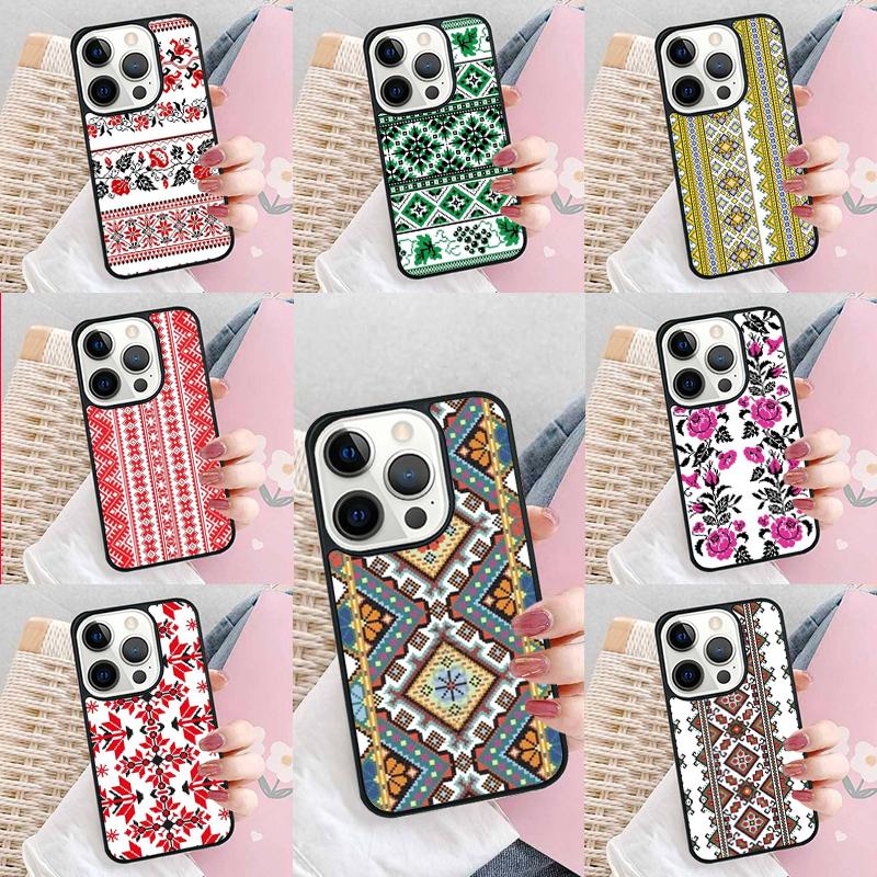 Ukrainian Pattern Phone Case For IPhone 18 17 Air 15 16e 14 13 Pro Max Coque 12 11 Pro Max PLUS cover