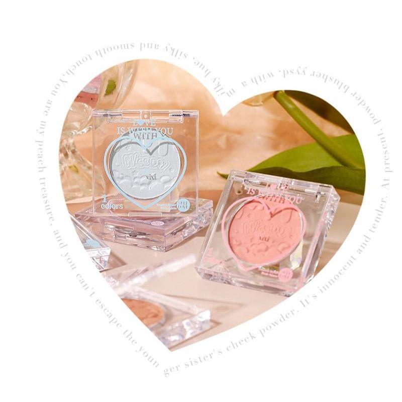 Xixi - Peach Heart Monochrome Cheek Blusher - 4-6