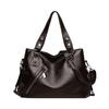 Stylish Leather Tote Bag Trendy Rivet Decor Shoulder Bag for Women