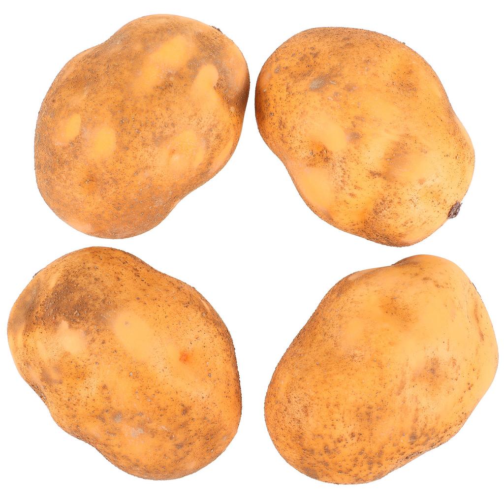 4 Pièces Ornement Pomme de Terre Artificielle Accessoires Exquis Pommes de Terre Fausses Légume Décoration Réaliste Ornements Légumes Réalistes
