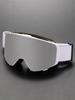 High Quality Flip-top Magnetic Suction Full-scale Real Film Double-layer Anti-fog Snow Goggles Outdoor Sports Snow Mountaineering Windproof E