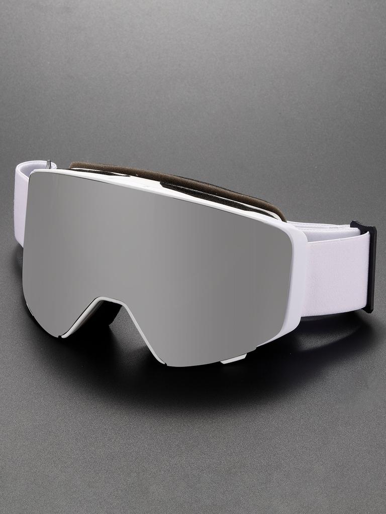 High Quality Flip-top Magnetic Suction Full-scale Real Film Double-layer Anti-fog Snow Goggles Outdoor Sports Snow Mountaineering Windproof E