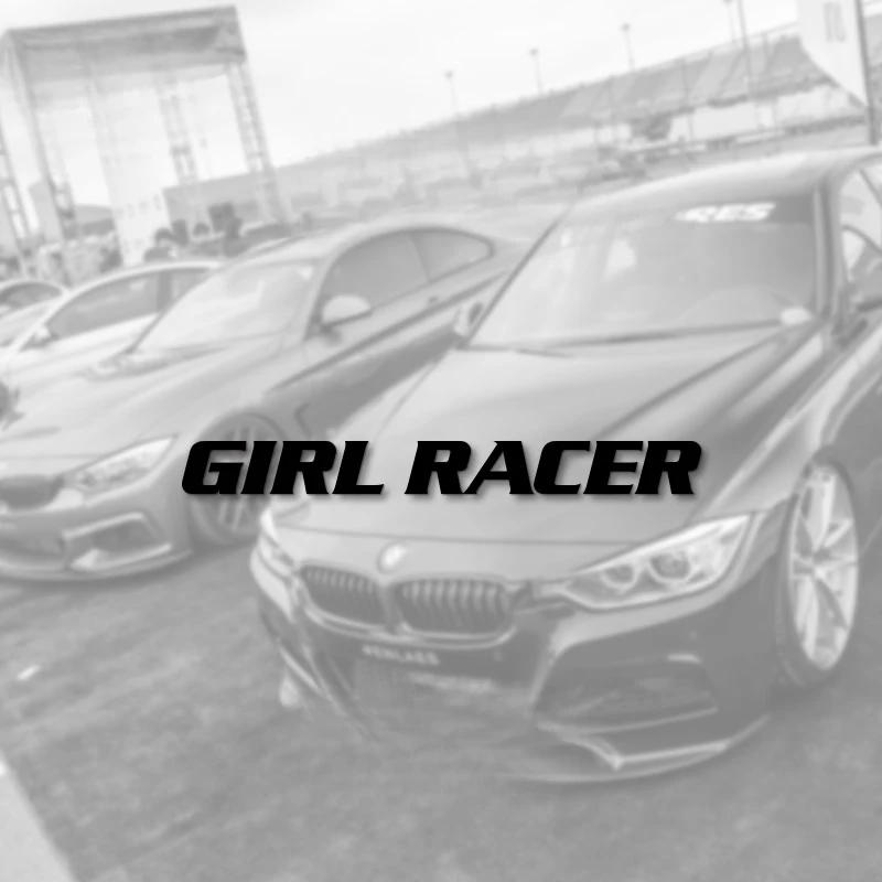 

GIRL RACER Наклейки на машину для тюнинга Автомобильное окно Съемные виниловые наклейки Маслостойкое украшение Мотоцикл Отделка бензобака Знак для водителя-женщины 20x2CM чёрный