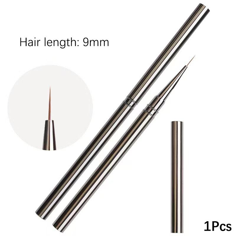 1Pcs Nail Art Brushes French Nail Liner Pens 10/12/23Mm Ultra-Fine Long Wire Drawing Painting Manicure Tool