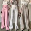 High-End Spring/Summer 2025 Fashion Velcro High-Waisted Straight-Leg Pants
