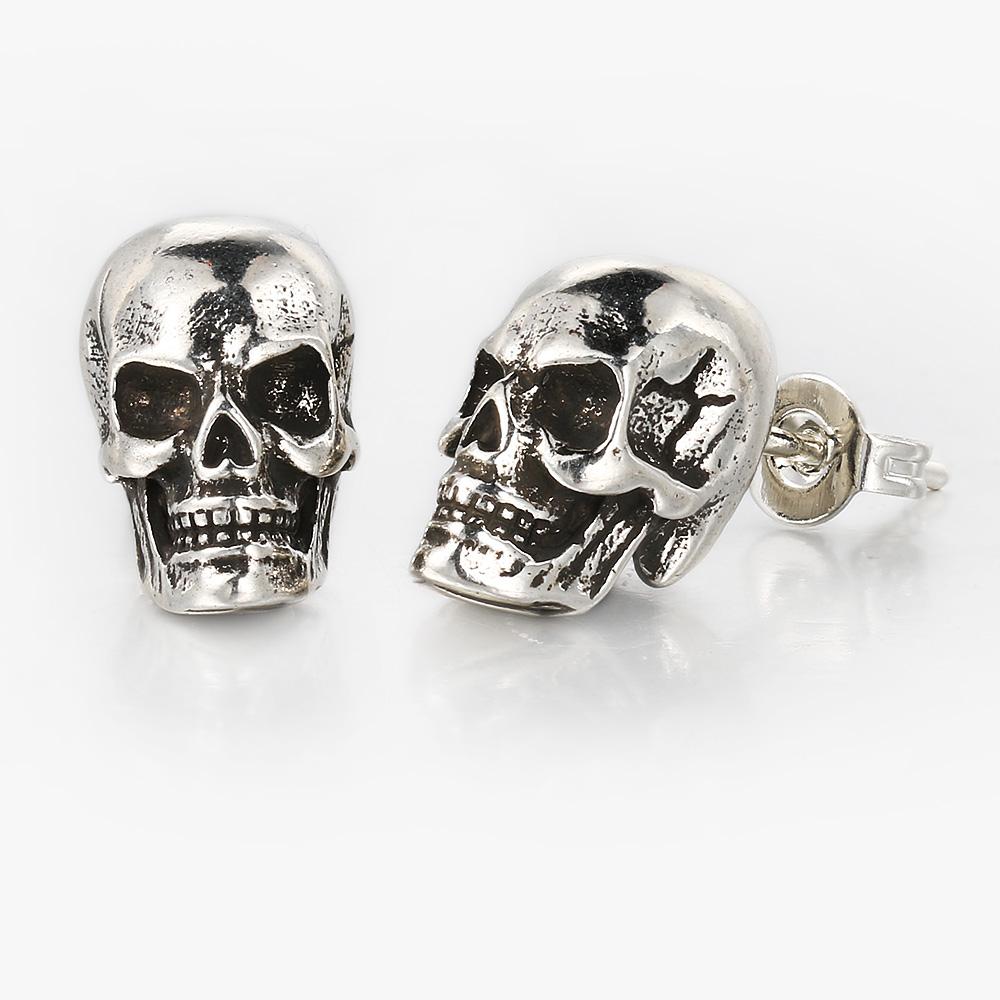 Skull Stud Earrings for Women Men Punk Hip-hop Creative Skeleton Ear Accessories Jewelry Halloween Party Gift OHE189