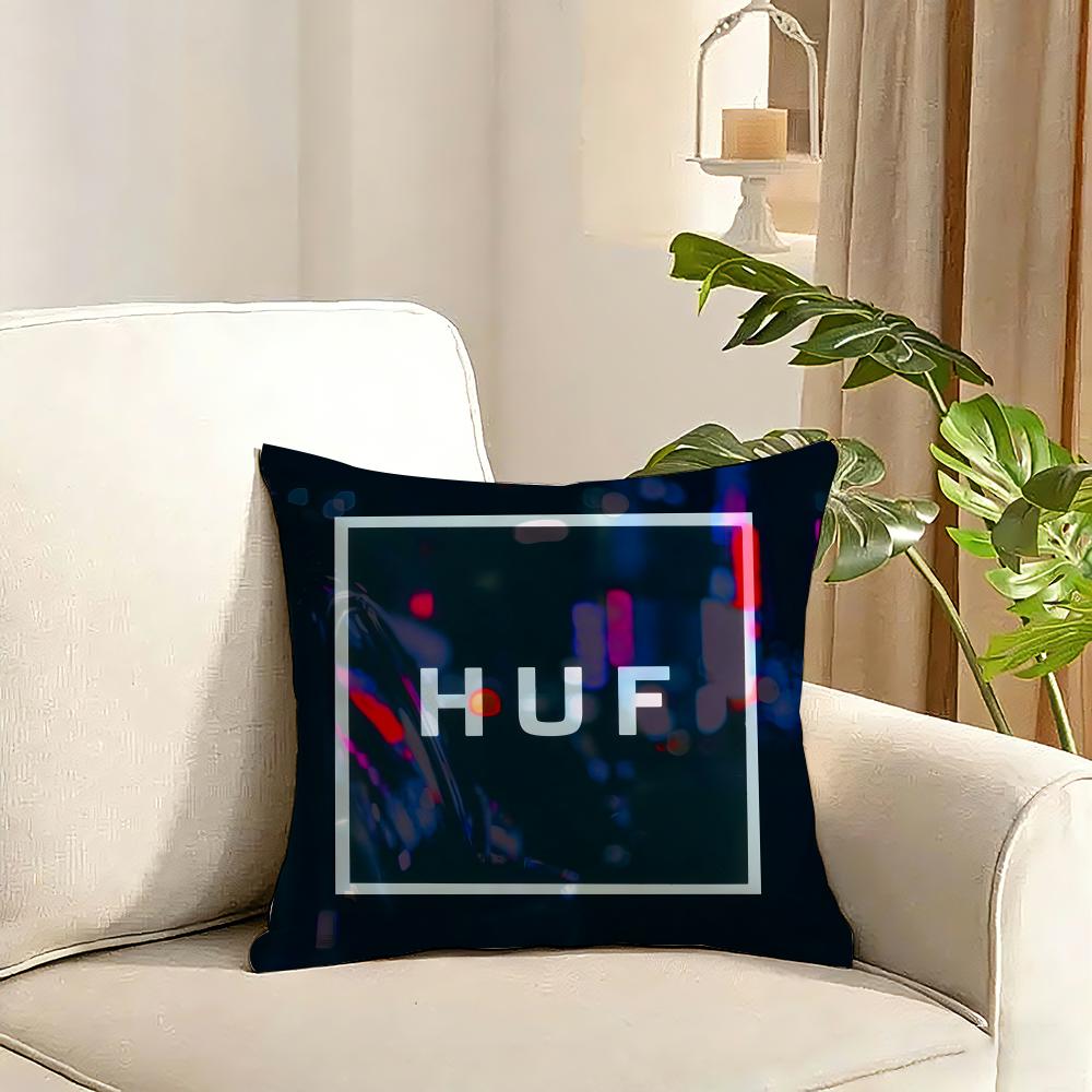 Trend HHUF Tide Cushion Cover Reversible Plush Pillow Cover Soft Fluffy Home Decor for Sofa Bedroom