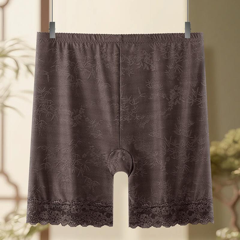 Plus Size Female Summer Lace Flower Border Guard Goes Without Trace High Waist Safety Leggings