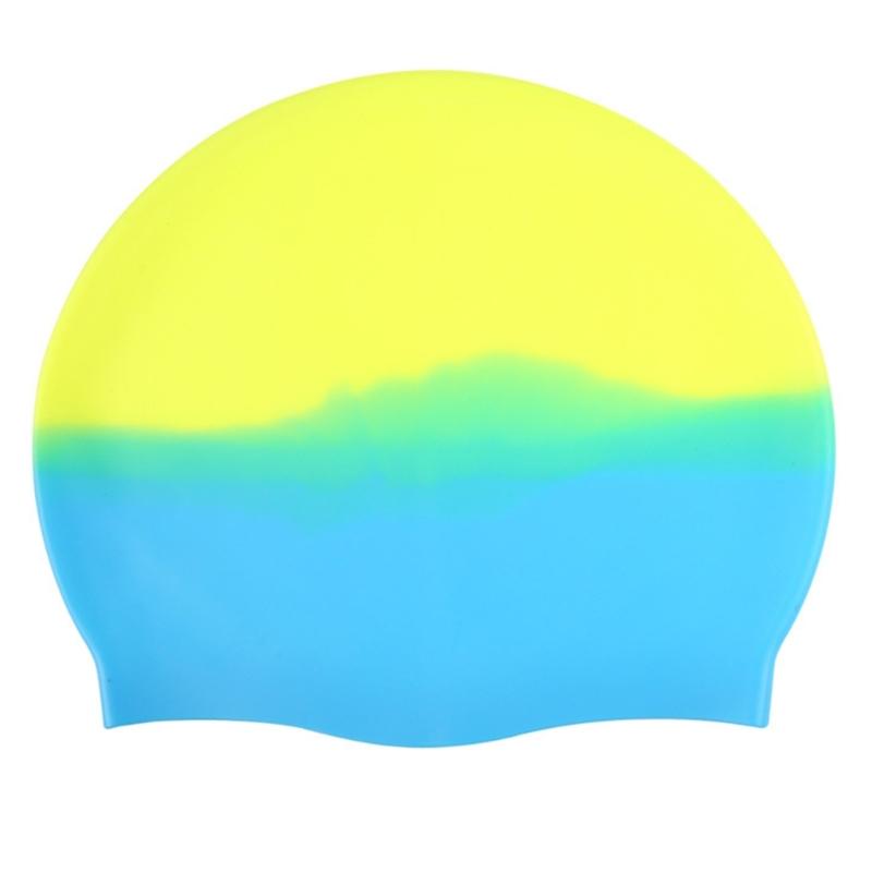 

Swimming Hat Gradient Color Swimming Caps Silicone Swim Caps Bathing Hat Stretchy Beach Pool Caps Swim Hat for Unisex