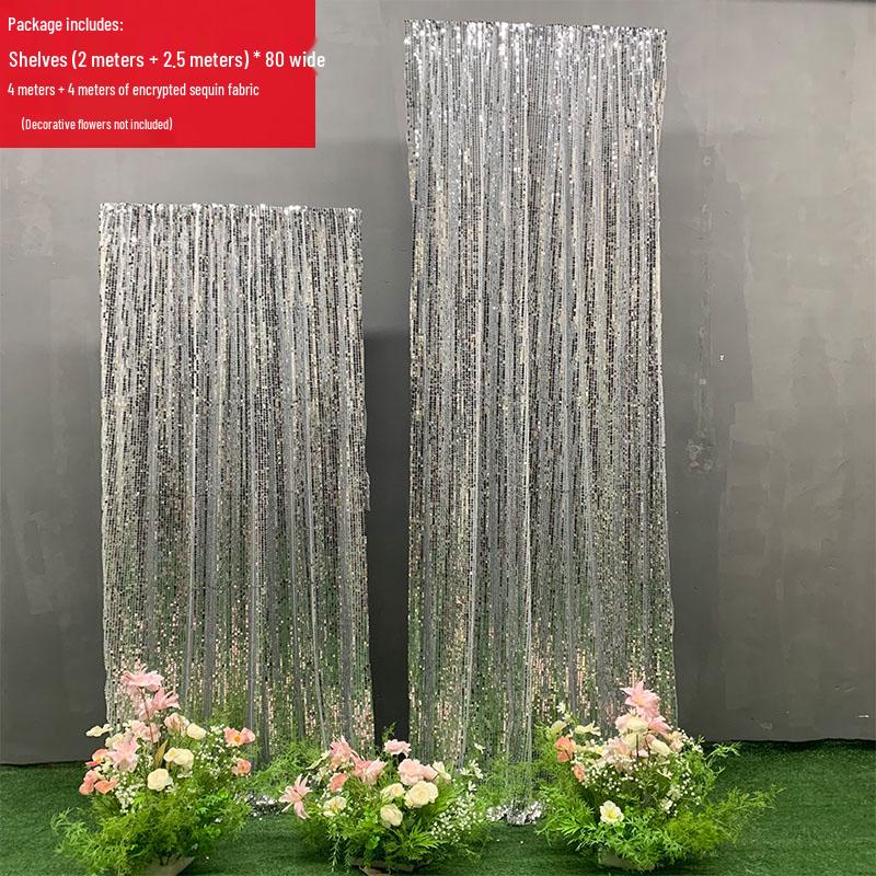 Gold & Silver Glitter Sequin Fabric for Wedding & Birthday Decor
