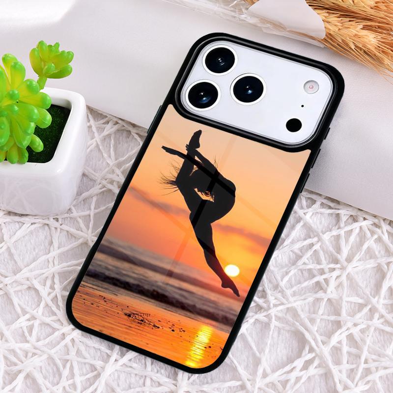 Gymnastics Oil Painting Soft Phone Case for iPhone 17 Air 16 15 11 12 14 13 Pro Max Shockproof Cover