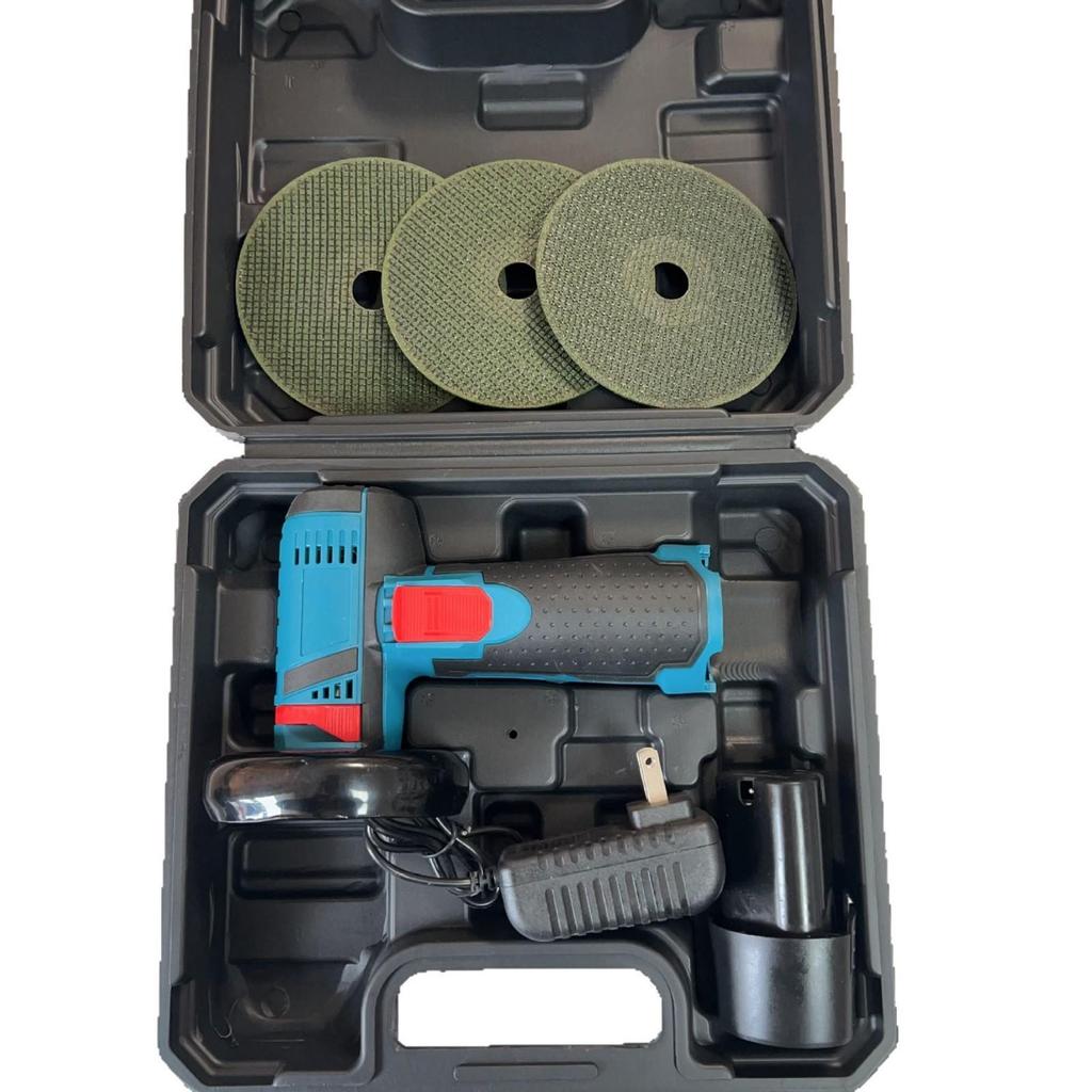 12V Rechargeable Mini Angle Grinder & Polisher, 3-Inch Lithium Battery