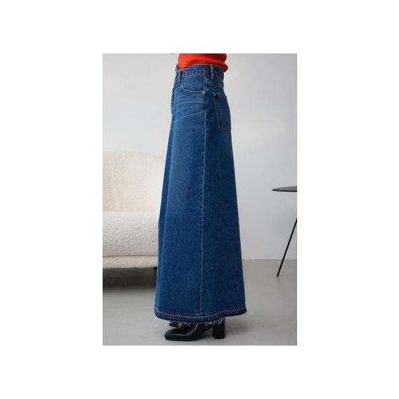 AZUL DENIM Overlap Long Skirt BLU