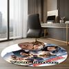 Custom Name Mission Impossible Printed Round Rug Carpet Chair Rug Area Rug Entryway Doormats,for Office Chair Living Room Bedroom Kitchen Room.