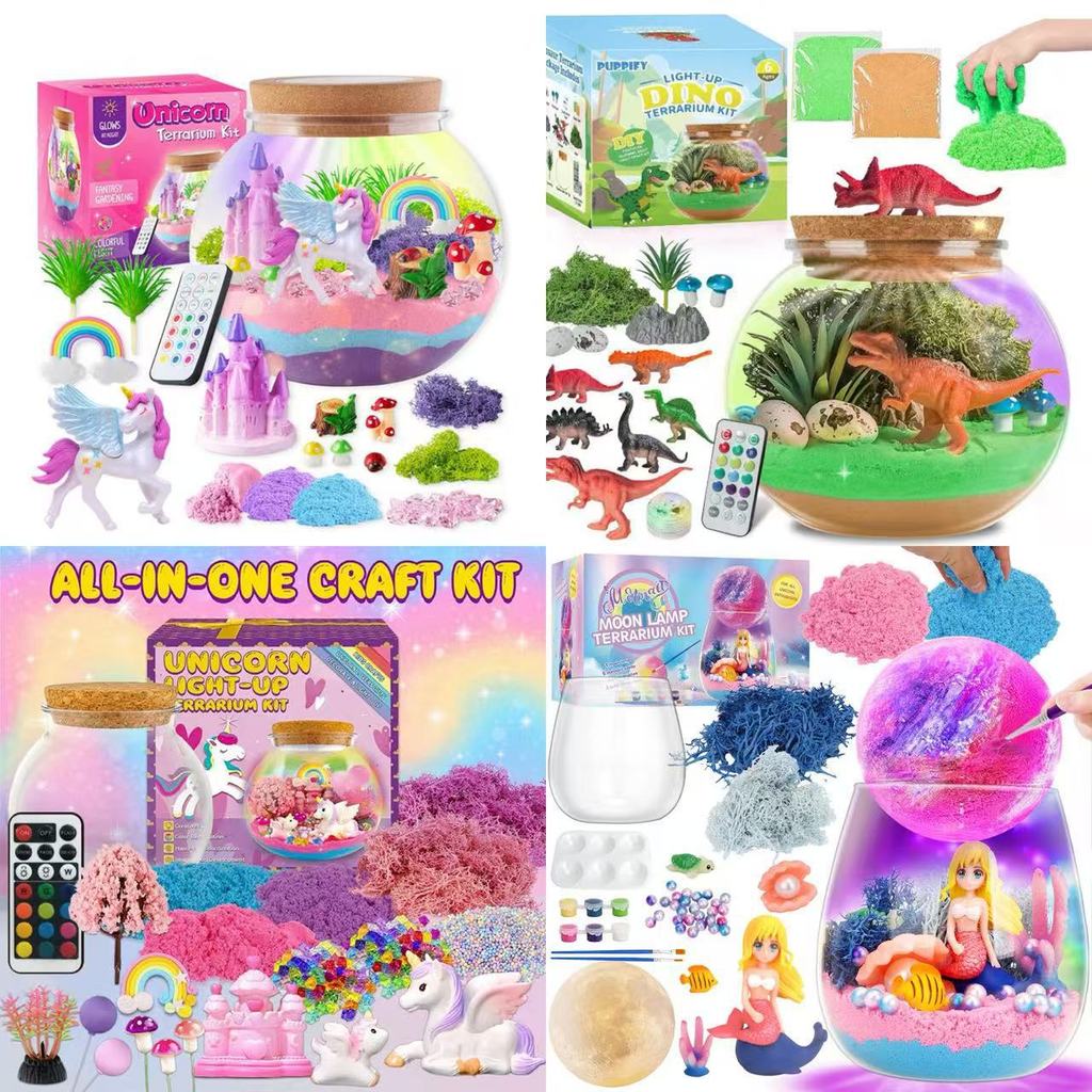 Unicorn Diy Light Container With Led Nightlight For Kid Room Decor And Educational Fun