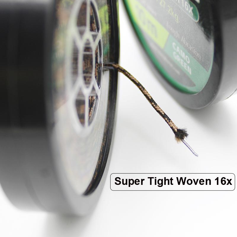 10m/60lb Karpefiske Leadcore Line Enkel skjøteleder Synkeline Super Tight Vevd 16X For Helikopter Chod Rig Fiskeutstyr